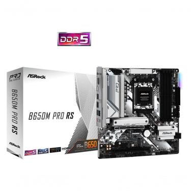 Imagem de Placa Mãe Asrock B650M PRO RS AM5 DDR5 7200MHz USB 3.2 Tipo-C 2.5G LAN Preto