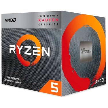 Imagem de Processador Ryzen 5 3400G, AMD AM4, 3.7GHz (4.2GHz Max Turbo), Cache 6MB, Vídeo Integrado Radeon Vega 11 - YD3400C5FHBOX