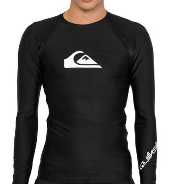 Imagem de Camiseta Quiksilver Surf Manga Longa All Times SM27 Preto, G, Preto