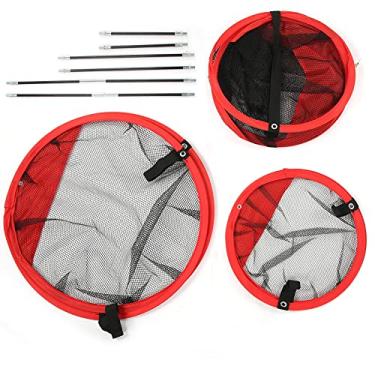 Imagem de Acessórios para alvos de golfe, acessórios duráveis ​​para golfe Rede de lascas de golfe 3 em 1 dobrável para prática de golfe para jogadores de golfe