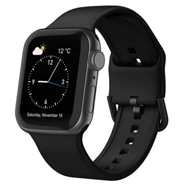 Imagem de Pulseira esportiva compatível com Apple Watch séries 11, 10, 9, 8, 7, 6, 5, 4, 3, 2 e 1 de 49 mm, 46 mm, 46 mm, 46 mm, 46 mm, 4, 2 e 1 SE, ultra feminina e masculina