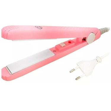 Imagem de Prancha Mini Alisadora De Cabelo Portátil Bivolt-Rosa