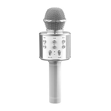 Imagem de huxspoo Microfone de karaokê Bluetooth sem fio, máquina de karaokê recarregável para crianças, alto-falante de microfone portátil profissional para karaokê para casa KTV festa de aniversário