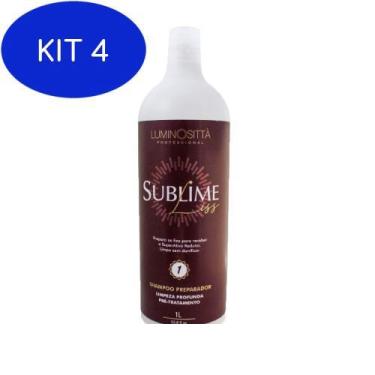 Imagem de Kit 4 Shampoo Sublime Liss 1 Litro - Luminosittà