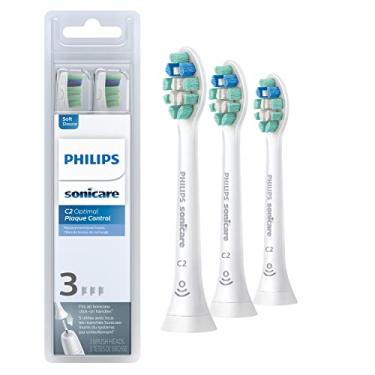 Imagem de Philips Sonicare Cabeças de escova de dentes C2 para controle de placa, 3 cabeças de escova, brancas, HX9023/65