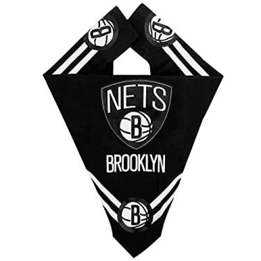 Imagem de Sporty K9 Bandana para cães NBA Brooklyn Nets, pequena. – Melhor bandana para o jogador de basquete de quatro patinhas, preta (NET-4058-S)