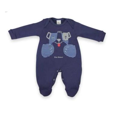 Imagem de Macacão Bebê Menino Menina Pijama Com Pezinho Bicho Molhado