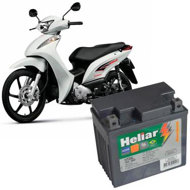 Imagem de Bateria Moto Biz 125 Heliar HTZ6L PowerSports Selada 5Ah 12V