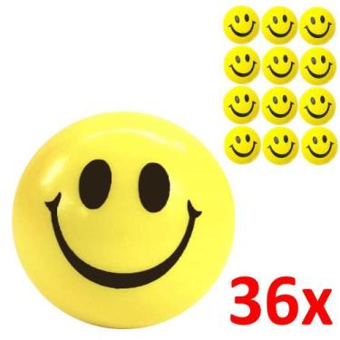 Imagem de Bolinhas Amarela Smile Massagem Apertar Anti Stress Kit 36 - Garota Bo