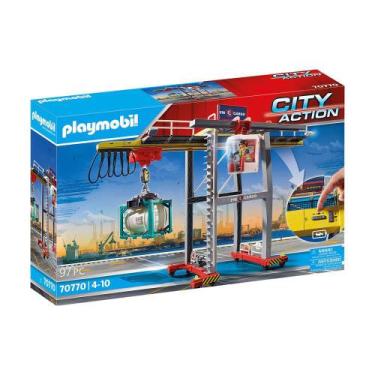 Imagem de Playmobil - Guindaste De Carga Com Conteiner - Sunny Brinquedos