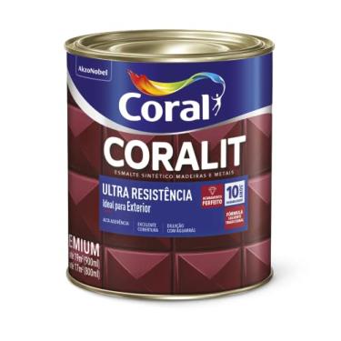 Imagem de CORALIT ULTRA RESISTENCIA ALTO BRILHO ALUMÍNIO 900ML - CORAL