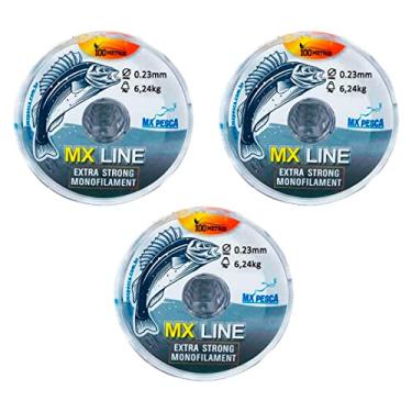 Imagem de Linha MX Pesca MX Line Mono 300 Metros Interligados Transparente 0.23mm 6,24kg