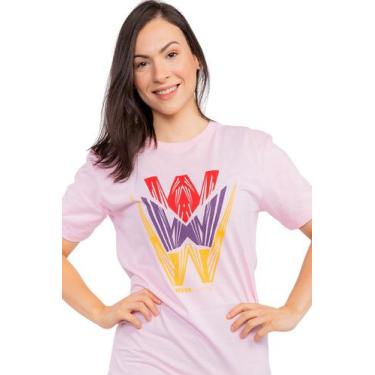 Imagem de Camiseta Geometric Web Rosa She Wess Clothing