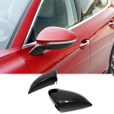 Imagem de GZBFTDH Capa do espelho da porta lateral do carro, compatível com Volkswagen Lamando L 2022 acessórios de decoração externa, peças da tampa do espelho retrovisor automático (carbono)