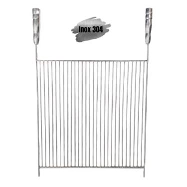 Imagem de Grelha Aramada Churrasco 60x40 Inox 304 Estilo Uruguaia