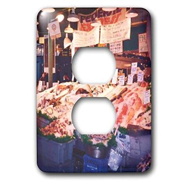 Imagem de 3dRose Capa para saída do mercado de peixe Seattle Lsp_33353_6, multicolorida