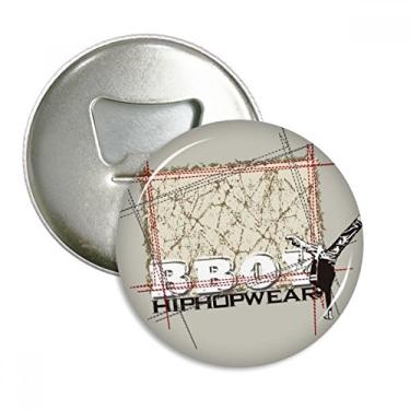 Imagem de Graffiti Street Culture Boy Hip Hop abridor de garrafas ímã de geladeira emblema multifuncional