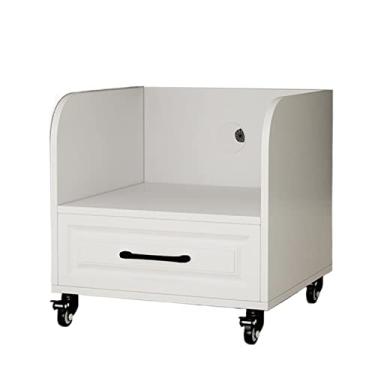 Imagem de KIZQYN Suporte de impressora Suporte de polia do chão ao teto Rack de armazenamento Mesa de escritório sob o suporte da impressora Rack Suporte de armazenamento Moldura principal com impressora de mesa de gaveta (Cor: B-50 * 50cm)