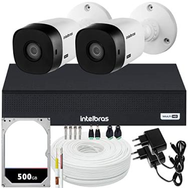 Imagem de Kit Intelbras 2 câmeras VHL 1120 DVR de 4 canais Fontes 1A