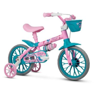 Imagem de Bicicleta Infantil Menina Aro 12 Charm Com Rodinha E Cestinha Nathor