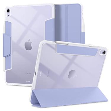 Imagem de Spigen Ultra Hybrid Pro projetado para Capa para iPad Air 5ª geração Capa (2022) / iPad Air 4ª geração Capa (2020), estojo de 10,9 polegadas com verso transparente e porta-lápis - Lavanda