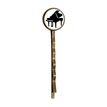 Imagem de Piano Clássico Instrumento de Música Retrô Cabelo de Metal Bobby Pin Headwear