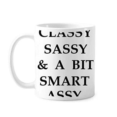 Imagem de Caneca elegante Sassy Bit Smart Assy Design de cerâmica copo de porcelana café louça