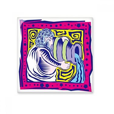 Imagem de Constellation Aquarius México Cultura Gravação Cerâmica Azulejo Brilhante Decalque Pedra Adorna Tijolo Vitrificado