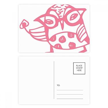 Imagem de Óculos de desenho animado com proteção de pássaros, para amantes de animais de estimação, conjunto de cartões postais de aniversário, cartão de agradecimento