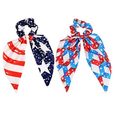 Imagem de Faixas de cabelo femininas elásticas para corrida, esportes, acessório de cabelo para o dia 4 de julho, listras, lenço de cabeça TS06N, Hairband