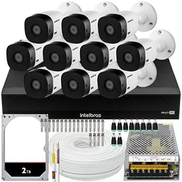Imagem de Kit Cftv 10 Cameras Full Hd VHL 1220 Dvr Intelbras 1016C 2TB