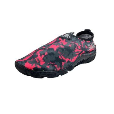 Imagem de Sapatilha Esportiva Bad Fish Water Pro Pink Cinza Neoprene Sola Emborrachada
