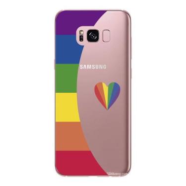 Imagem de Capa Case Capinha Samsung Galaxy  S8 Plus Arco Iris Borda - Showcase