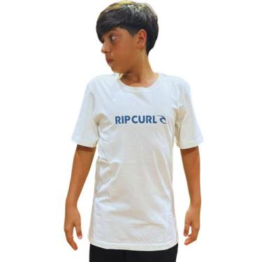 Imagem de Camiseta Juvenil Rip Curl New Icon Bone Off White 0005Bte893