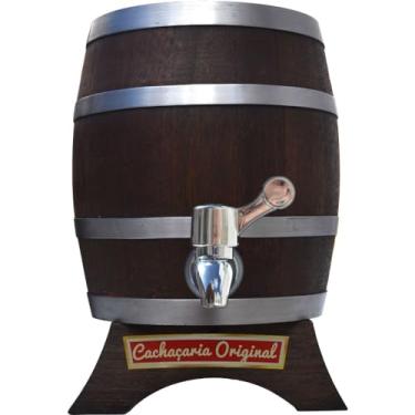 Imagem de Barril Vertical de Carvalho 1 Litro com Torneira Luxo