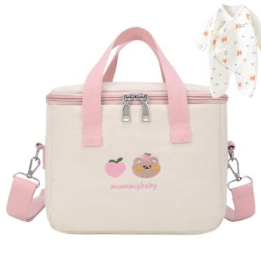 Imagem de Bolsa de fraldas de ombro, sacola de fraldas,Saco de fraldas bonito do bolsa do tecido do viagem | Bolsa de armazenamento de grande capacidade com compartimento de camada de isolamento, bolsa Shakven