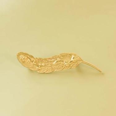 Imagem de Puxadores de móveis em forma de pena para armários e gavetas Puxadores de porta de cômoda Puxar ferragens de móveis Puxador dourado, C, 3672,96, R