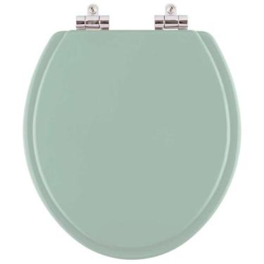 Imagem de Assento Sanitário Poliester Soft Close Flamingo Verde Claro para vaso Incepa