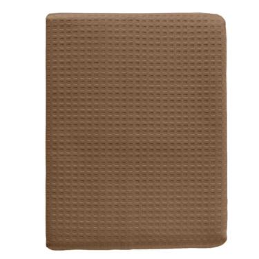 Imagem de Colcha Solteiro Teka Genova Piquet Favo Marrom 100% Algodão