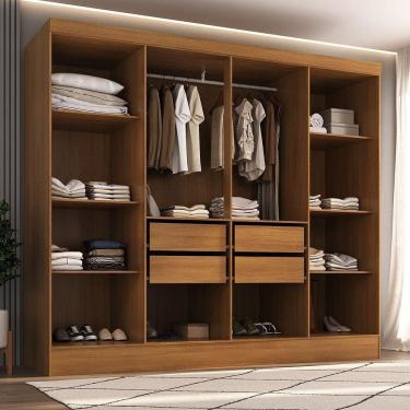 Imagem de Closet Casal 4 Gavetas Jatobá Yescasa Cinamomo