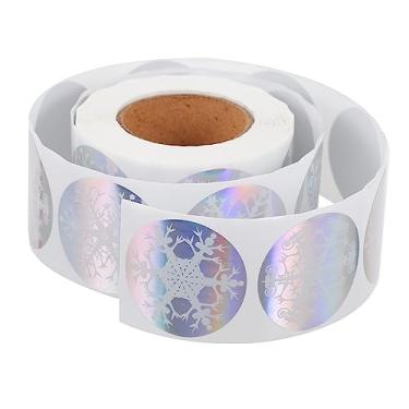 Imagem de FAVOMOTO 2 Rolos adesivos de floco de neve a impressora de adesivos envelopes rótulos decoração adesivo de floco de neve de natal adesivos de vedação práticos volta decorar enchimento