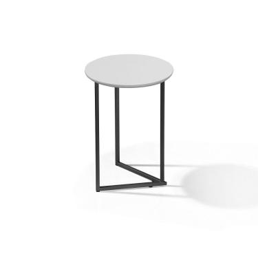 Imagem de Mesa Canto Decorativo Redonda Industrial Jade Pronto Envio