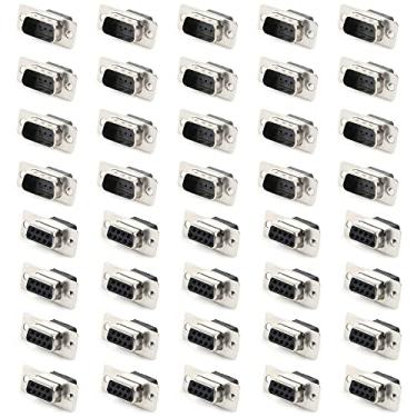 Imagem de JRready Conectores de acessórios ST6238 DB9 fêmea para macho 9 pinos D-SUB conector tipo crimpagem 20 fêmeas e 20 macho..