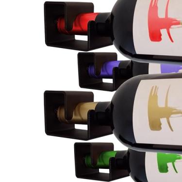 Imagem de Kit 4 Unidades Suporte de Garrafas Strassis Design SD-2001 Metal Cor: Preto