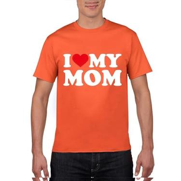 Imagem de Camiseta I Love My Mom – Show Your Mother Some Love and Appreciation, Laranja, P