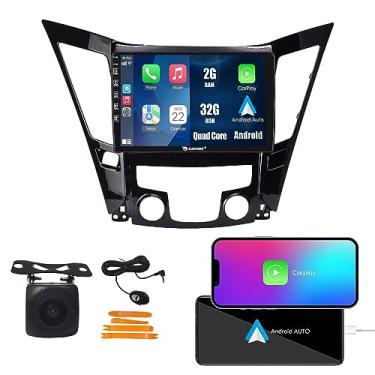 Imagem de CarPlay Android Auto Autoradio Car Navigation Stereo GPS Radio 9" IPS Touchscreen Headunit Tablet para Hyundai Sonata 2010-2014 se Aplicável Quad Core 2G+32G