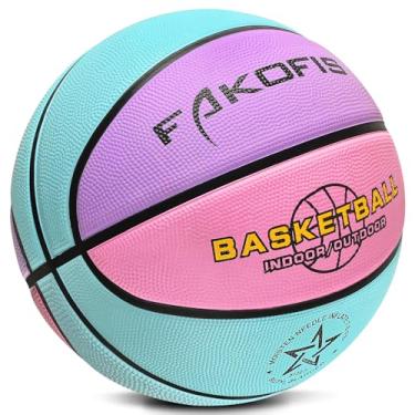 Imagem de FAKOFIS Basquete juvenil tamanho 5 (70,5 cm) basquete infantil de borracha premium para ambientes internos e externos, quintal, parque, piscina (presente para crianças)