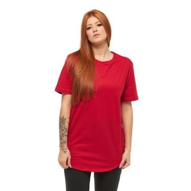Imagem de Camiseta Long line Feminina Manga Curta C1-ROSAPINK-P-Masculino