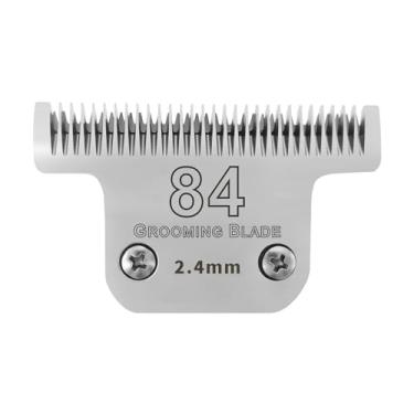 Imagem de Tamanho T84# Lâminas de aço inoxidável destacáveis para cães de estimação, compatíveis com cortadores de cachorro da série Andis/Oster A5/Wahl KM10, comprimento de corte 3/32" (2,4 mm)