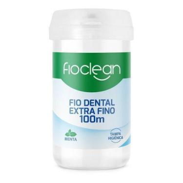 Imagem de Fio Dental Extra Fino 100M Menta C/ Tampa Higiênica Fioclean